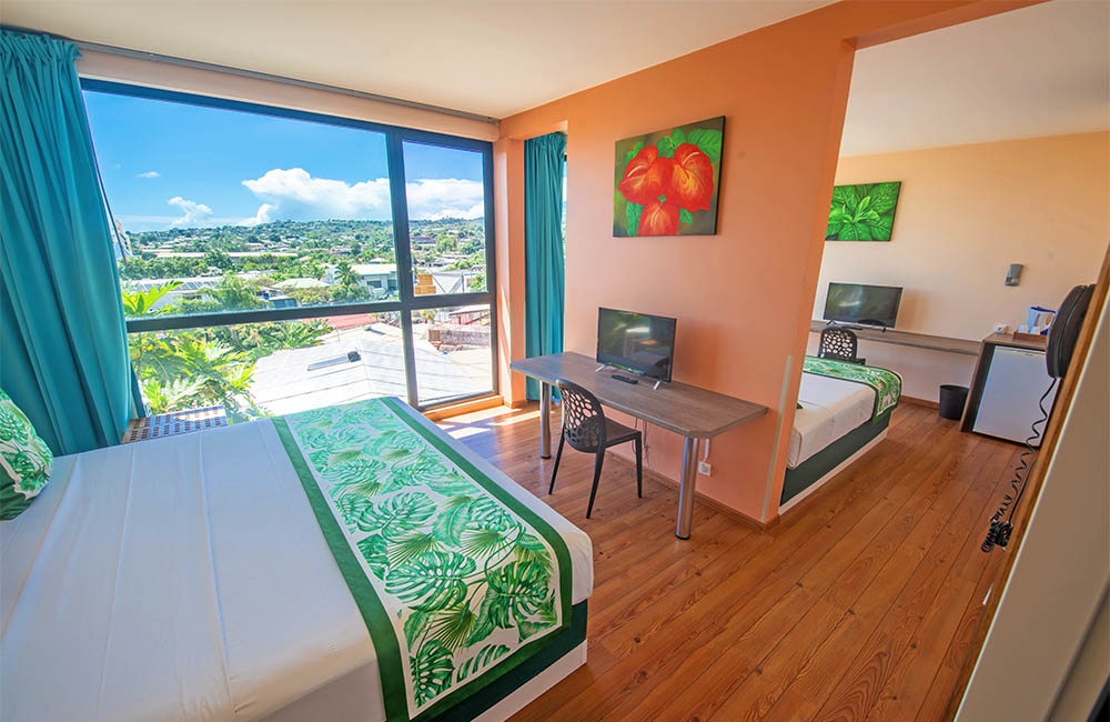 Tahiti Airport Hotel Chambre familiale climatisée Tahiti Airport Hotel Chambre familiale climatisée